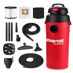 Aspirador de Pó Úmido e Seco 18,9L com Mangueira Extra Longa de 5 Metros e Acessórios, 110V 135W, Shop Vac