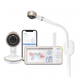 Monitor de Bebê V Care 1080p FHD com WiFi e tela LCD HD 5 , Acesso Remoto e Inteligência, VTech.