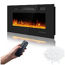 Lareira Elétrica Ariiles 91x46cm 1500W LED Multicolor Embutir 110V