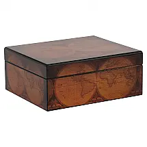 Humidor Quality Importers Walnut com Tecnologia SureSeal e Divisor de Cedro Espanhol para 25-50 Charutos