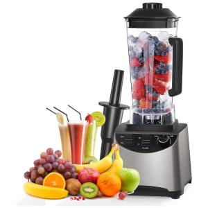 Liquidificador de Bancada 2L com 6 Lâminas e Pés Antiderrapante, 1400W, 110v, VAYNID, Cinza