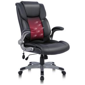 Office Chair, Executive Chair Ergonomic Computer Chair PU Leather High Back Desk Chair, Adjustable Swivel Comfortable Rolling Chair with