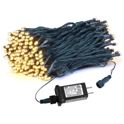 Pisca Pisca 200 LED 20 Metros a Prova dÁgua com 8 Modos para Decoração de Halloween e Natal, Branco Quente