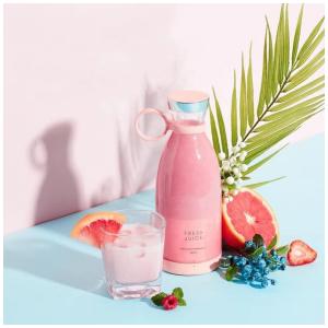 Mini Liquidificador Portátil 350mL com Carregamento sem Fio e à Prova de Derramamento, 50W, BAZIX, Rosa