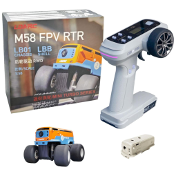 Mini Carro RC Escala 1:58 com Câmera FPV e Controle Remoto 2.4G Suporte para Óculos 5.8G FPV Não Incluídos, LDARC M58