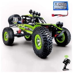 Off Road Controle Remoto Tração nas 4 Rodas Recarregável e Impermeável Design em Escala