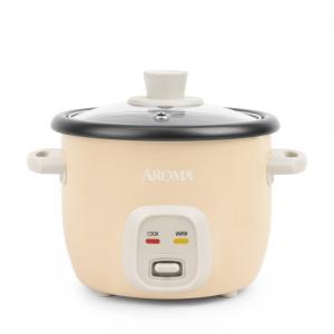 Panela de Arroz AROMA® Mini Rice Cooker, 2 Xícaras (cru) / 4 Xícaras (Cozido), Cozinha Grãos, Faz Sopas, Mingau e Mantém Aquecido.