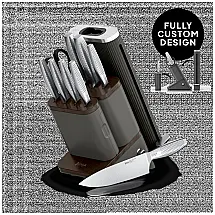 NeverDull Pro 11-Piece Premium Kitchen Knife Set Steak Knives in Slate