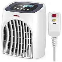 Selanto FH218A HP Aquecedor de Cerâmica Elétrico Portátil, 3 Configurações, 1500W, 110V, Branco