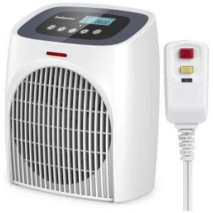 Selanto FH218A HP Aquecedor de Cerâmica Elétrico Portátil, 3 Configurações, 1500W, 110V, Branco
