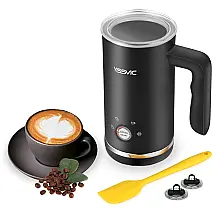 Espumador Elétrico Automático 300 mL, Aço Inoxidável, 110v, YISSVIC MK1000, Preto