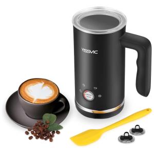 Espumador Elétrico Automático 300 mL, Aço Inoxidável, 110v, YISSVIC MK1000, Preto