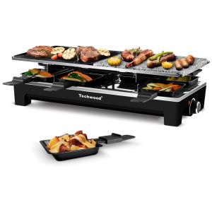 Techwood Churrasqueira Elétrica Portátil, com Antiaderente, 1500W, 110V, Vermelha