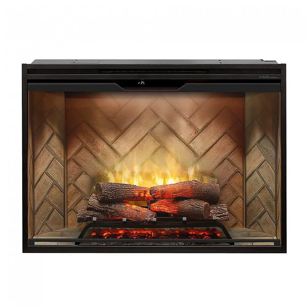 Lareira Elétrica Embutível DIMPLEX Revillusion 106,7 cm Fundo de Tijolo Aquecimento 1000 W para Sala