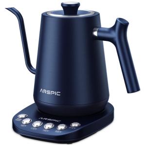 Chaleira Elétrica 800mL com Desligamento Automático, Aço Inoxidável, 1000W, 110v, ARSPIC, Azul