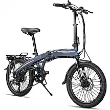 HILAND Rockshark Folding Electric Bike Ebike Aluminum 20 inch Electric Folding Bike Shimano 7 Speed Disc Brake Lightweight Aluminum 36V