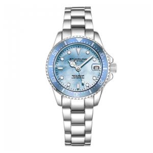 Relógio Masculino Depthmaster 3950L Azul Claro, Pulseira Aço Inoxidável, Fivela de Implantação Resistente