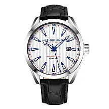 Relógio Masculino Stuhrling Forte 3953 Quartzo 42mm, Preto e Prata