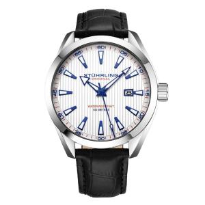 Relógio Masculino Stuhrling Forte 3953 Quartzo 42mm, Preto e Prata