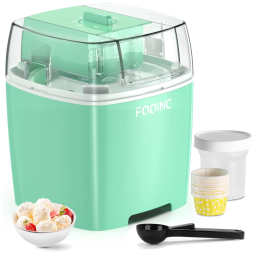 Máquina de Sorvete Automática 1,5L de Capacidade, 110v, FOOING Green, Verde