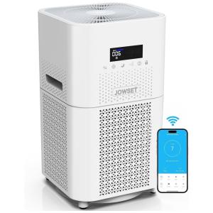 Purificador de Ar para Salas Grandes 170 m2 com Filtro HEPA H13, 110V, JOWSET, Branco