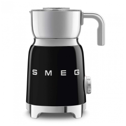 Espumador de Leite SMEG Retro 50s Style com 2 Discos 6 Programas Pré-Definidos de Espuma Quente ou Fria e Aquecimento por Indução Preto