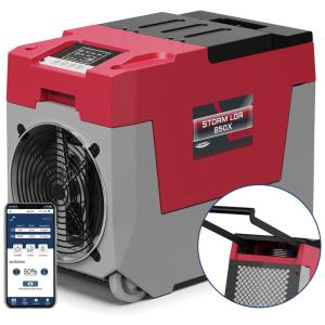 Desumidificadorcom Bomba para Restauração de Danos de Amplos Espaços, AlorAir, Vermelho