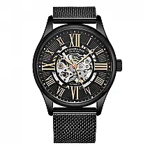 Relógio Masculino Stuhrling Atrium Automático 42mm Preto com Caixa de Aço Inoxidável