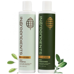 Shampoo e Condicionador 284 mL Vegano para Todos os Tipos de Cabelo, INGREENDIENTS, Branco