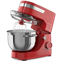 Batedeira de Bancada 4L com 12 Velocidades, Aço Inoxidável, 350W, 110v, WHALL KF9107, Vermelho