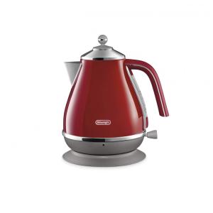 Chaleira Elétrica com Base Giratória e Capacidade de 1,2L, 1200W 110V, DeLonghi, Vermelha