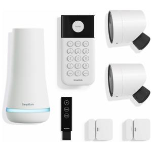 Sistema de Segurança Residencial Externa sem Fio com 7 Peças, SimpliSafe, Branca