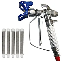 Pistola de Pintura Airless 3600 PSI Alta Pressão com Assento de Bico e 5 Filtros para Pistola Airless, Ideal para Pintura