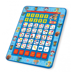 Tablet Educacional Bilíngue Inglês e Espanhol da Patrulha Canina, Brinquedo para Aprender Alfabeto, Letras, Números, Palavras