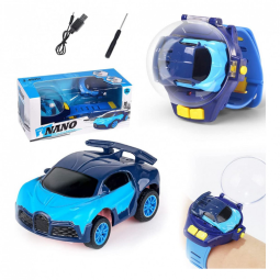 Wosxpgg Carrinho de Controle Remoto Relógio com Carregamento USB, Azul