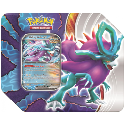 Lata de cartas Pokémon TCG Paradox Clash The Pokémon Company multicolorida com Walking Wake EX ou Iron Leaves EX - Cartas Exclusivas e 5