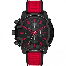 Relógio Masculino Analógico Quartzo com Cronógrafo de Couro, DIESEL DZ4594, Vermelho
