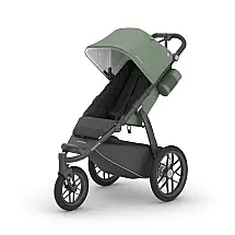 Carrinho de Bebê com Pneus Antifuro Ideal para Corridas, Suporte para Garrafa e Freio de Mão, UPPAbaby Ridge, Verde