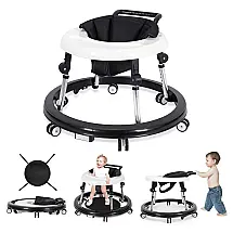 Baby Walker dobrável com 9 alturas ajustáveis. Caminhantes de bebê e centro de atividades para meninos meninas bebês