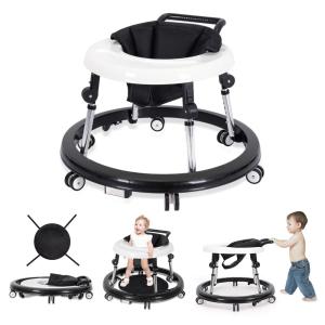 Baby Walker dobrável com 9 alturas ajustáveis. Caminhantes de bebê e centro de atividades para meninos meninas bebês