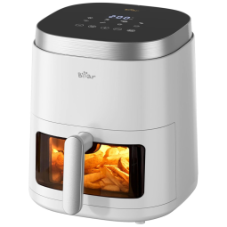 Air Fryer 5 Litros 8 em 1 com Controle Digital e Lembrete de Rotação, 110V 1500W Bear, Branca