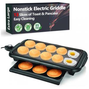 Churrasqueira Elétrica Grill com Controle de Temperatura Serve 8 Porções, 110V 1500W, Nozaya, Preta