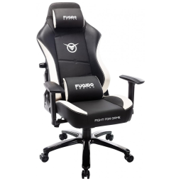 Cadeira Gamer Reclinável e Giratória com Apoio de Braço 3D, COLAMY, Preta e Branca