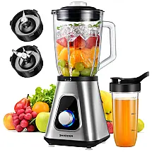 Liquidificador de Bancada 1.5L com 3 Velocidades, 110V 1200W, SHARDOR, Prata