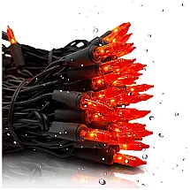 Pisca Pisca 100 LED 6 Metros a Prova dÁgua para Decoração de Festas, Laranja