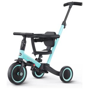 Triciclo Infantil 5 em 1 com Alça para os Pais, Protetor de Segurança e Cinto de Segurança, Newyoo TR008, Rosa