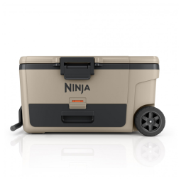 Cooler Portátil Ninja FrostVault 65 L com Rodas e Zona Seca Isolada Bege Claro