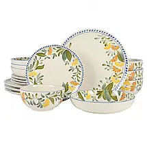 Aparelho de Jantar Bloomhouse Posy Blossom 16 Peças Grés Pintado à Mão Serviço para 4
