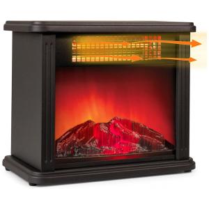 Lareira Elétrica com Chamas 3D Ajustáveis, 300, 700W, 110v, Comfort Zone, Preta