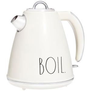 Chaleira Elétrica 1.5L em Aço Inoxidável com Desligamento Automático e Proteção Contra Fervura, 1500W, 110v, RAE DUNN, Creme